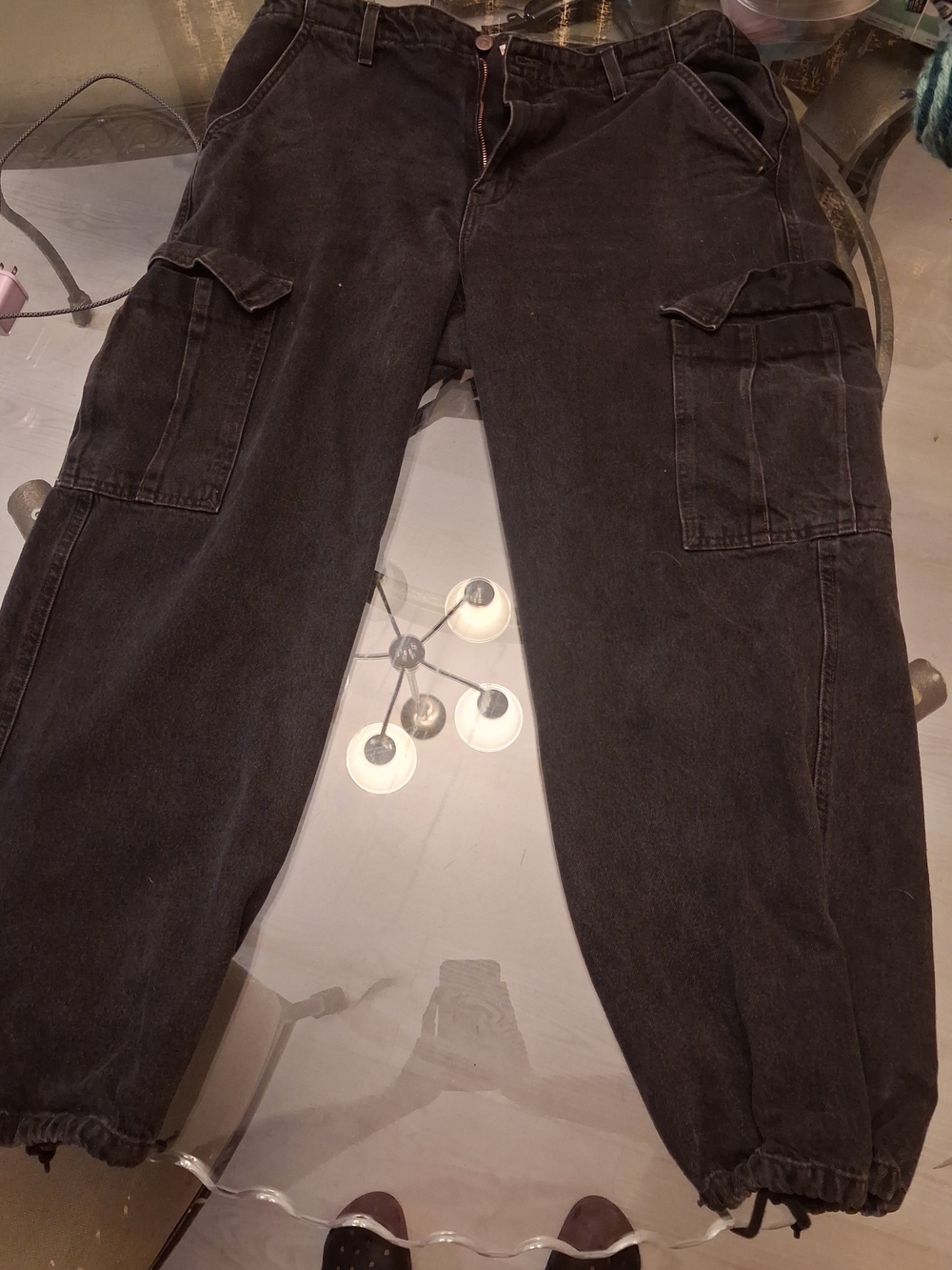 Women's Cargo Pants in Black - Classic Utility Style